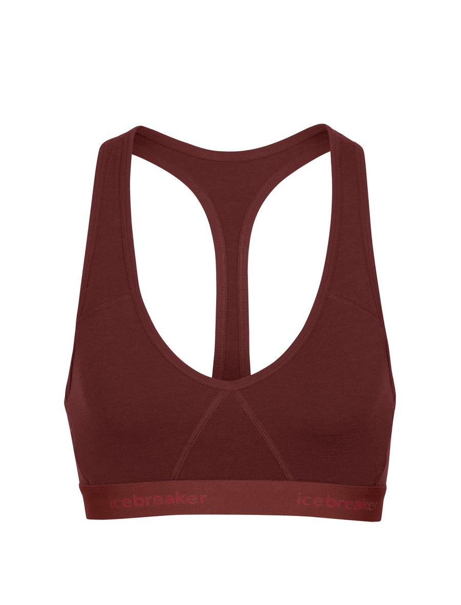 Espresso Icebreaker Merino Sprite Racerback Women's Bras | AU 1813HAPK